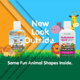 Animal Parade, multivitamine liquide pour enfants, absorption rapide.