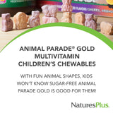 Animal Parade Gold sans gluten, gommes savoureuses adaptées au régime des enfants.