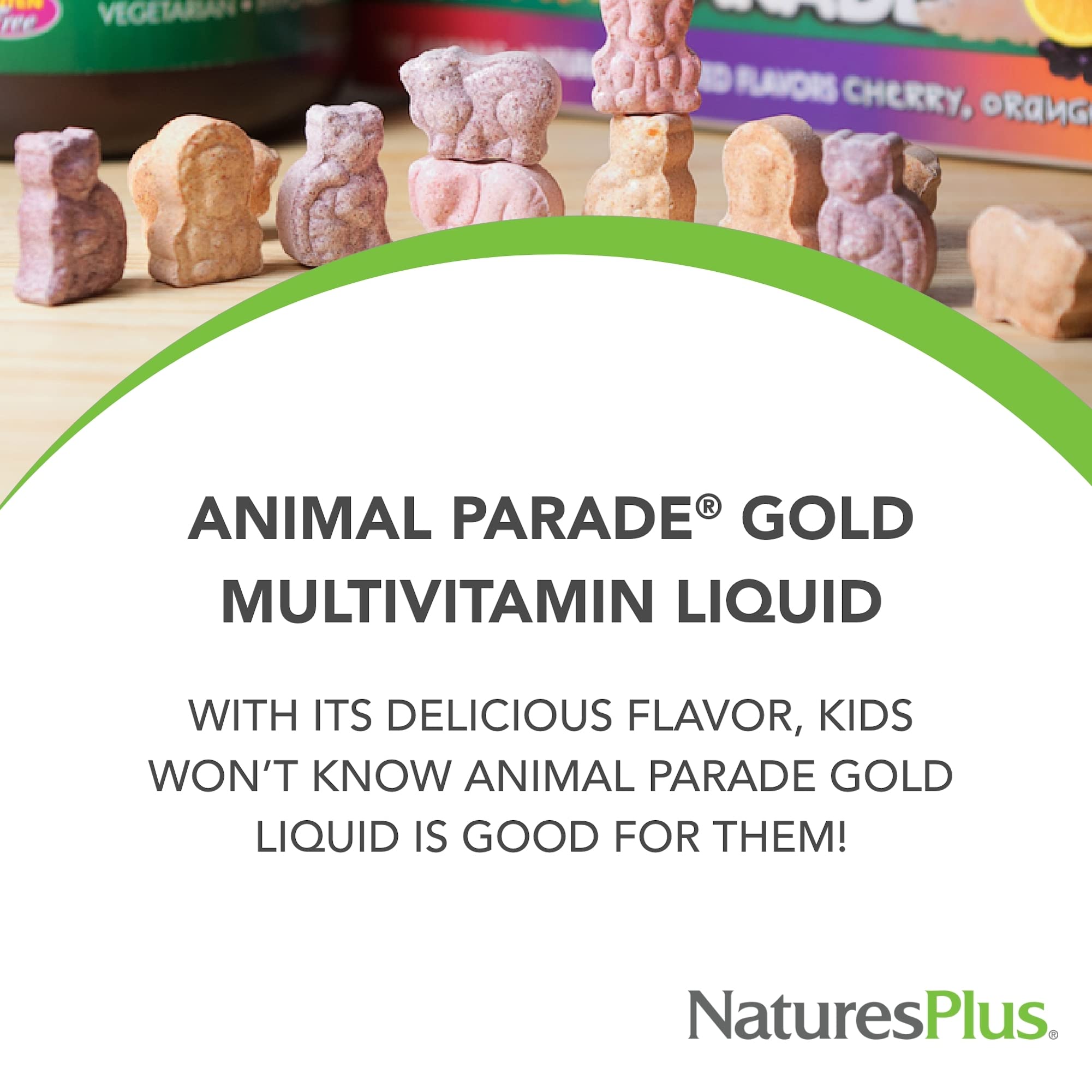 Saveur tropicale naturelle du multivitamine Animal Parade Gold pour enfants