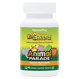 NaturesPlus Animal Parade KidGreenz – Bouteille avec comprimés animaux, soutien nutritionnel pour enfants.