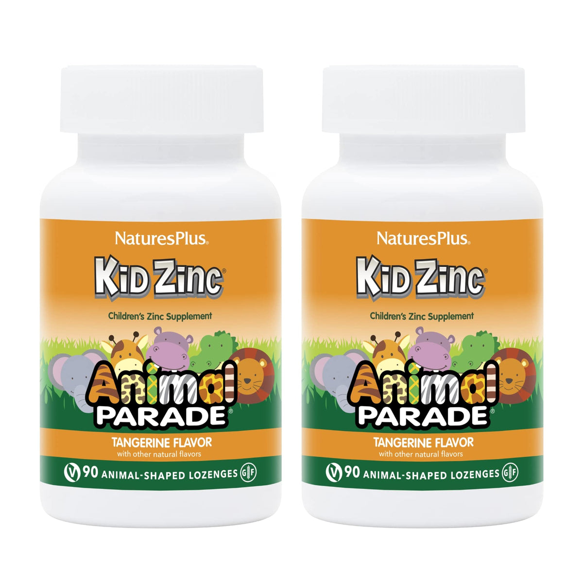 KidZinc Animal Parade pastilles animaux mandarine, collation ludique à l’école