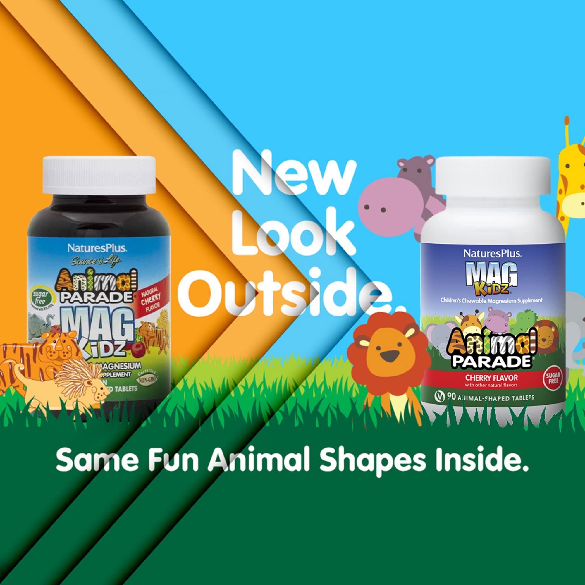 NaturesPlus Animal Parade MagKidz gommes en formes d'animaux, attrayantes pour les enfants