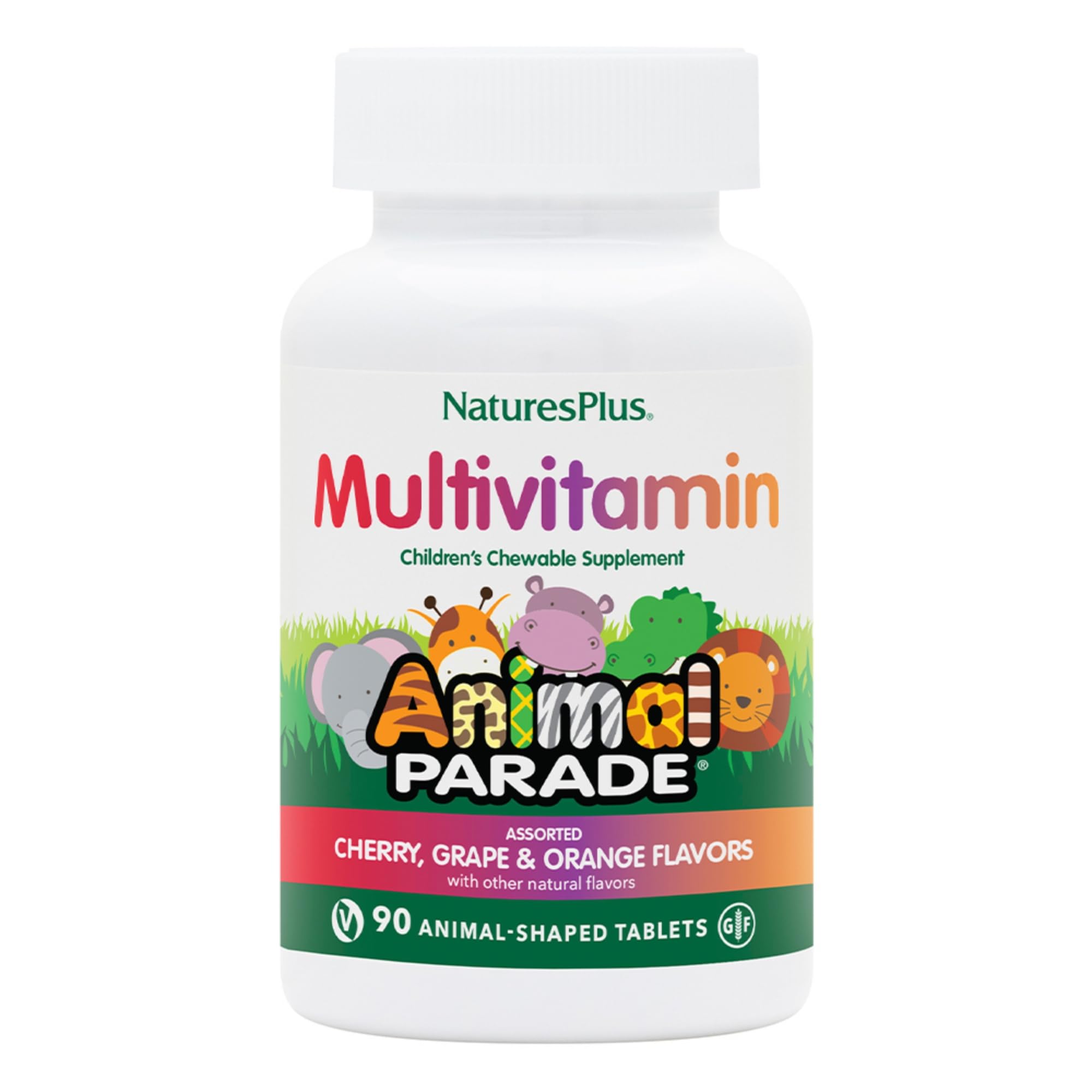 NaturesPlus Animal Parade : gommes en forme d'animaux, goût naturel pour enfants.