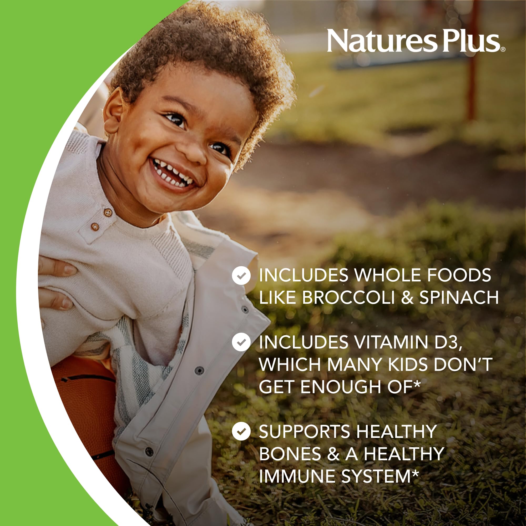 NaturesPlus Animal Parade, produit hypoallergénique sans gluten et sans allergènes courants.