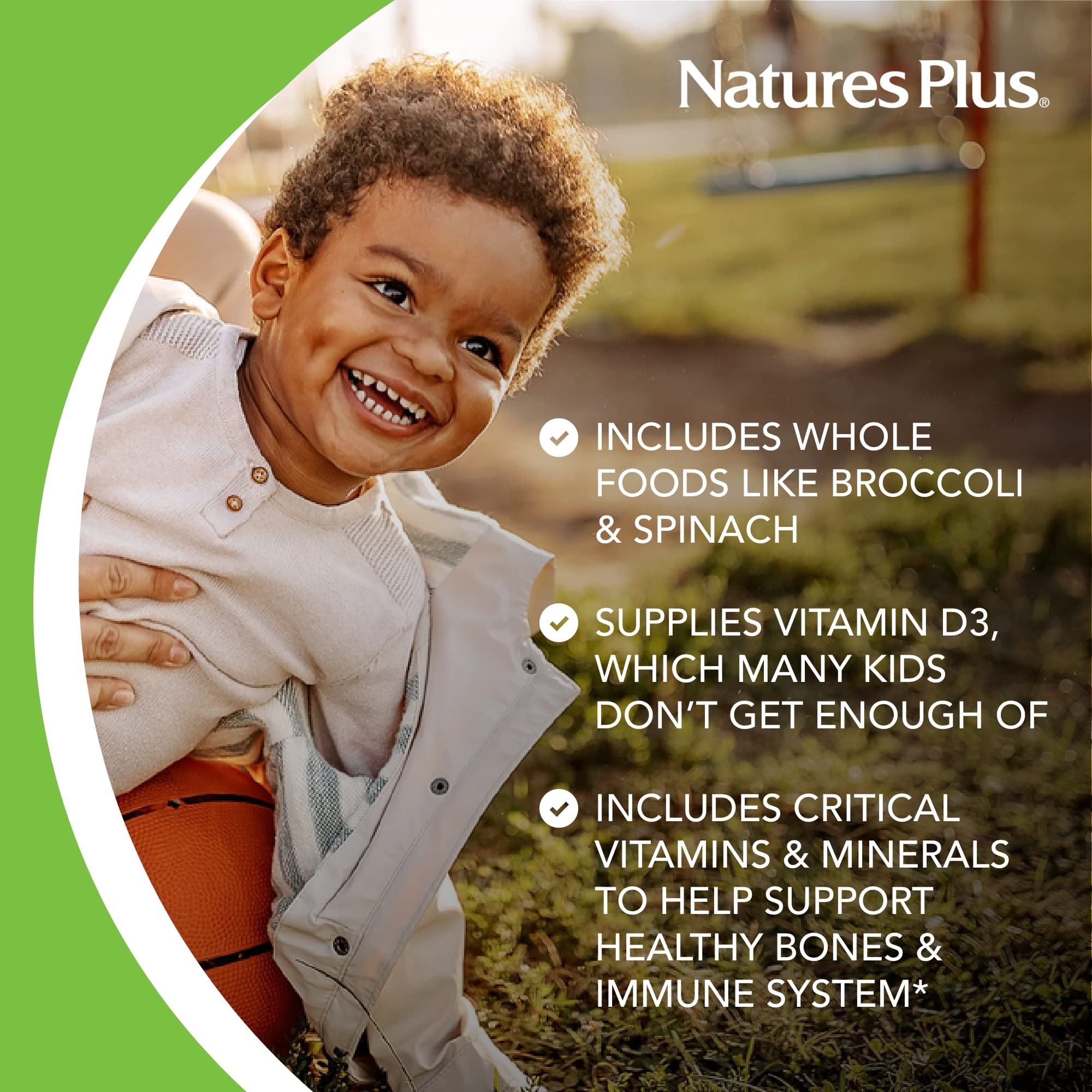 NaturesPlus Animal Parade: sans colorants ni conservateurs artificiels, adapté aux régimes végétaliens et sans gluten.