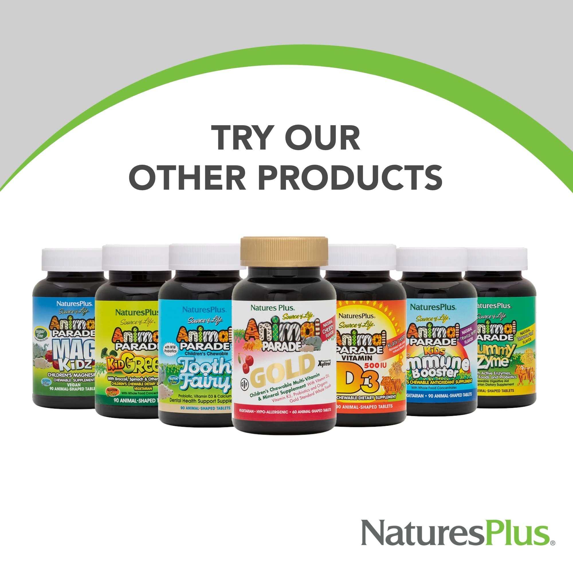 NaturesPlus Animal Parade saveur baies tropicales, dégustation agréable pour les enfants.