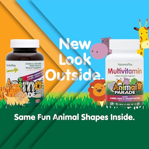 Les saveurs naturelles cerise orange raisin d'Animal Parade pour enfants.
