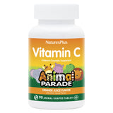 NaturesPlus Animal Parade tablettes animaux orange, goût naturel apprécié des enfants.
