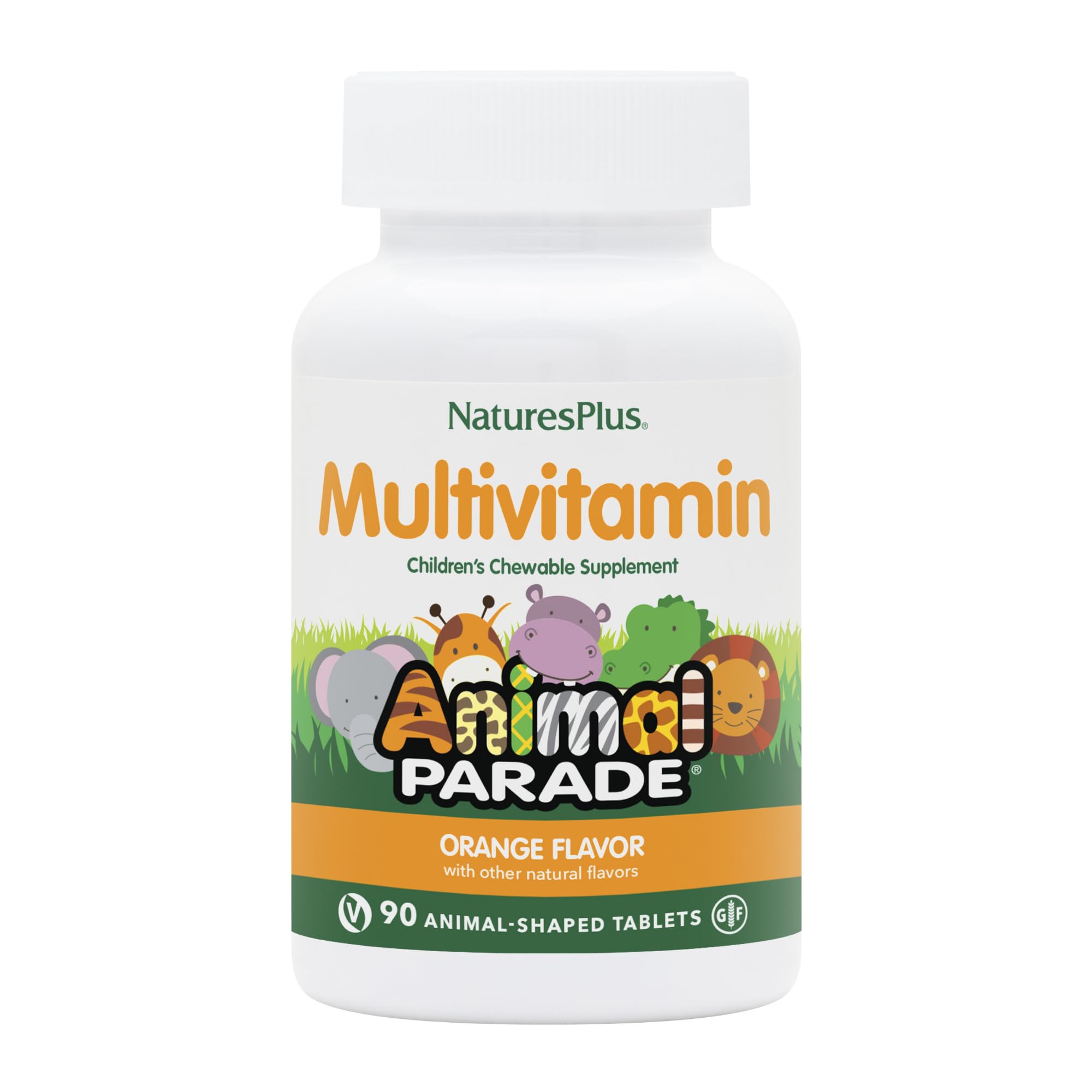 NaturesPlus Animal Parade tablettes animaux, soutien nutritionnel quotidien pour les enfants.