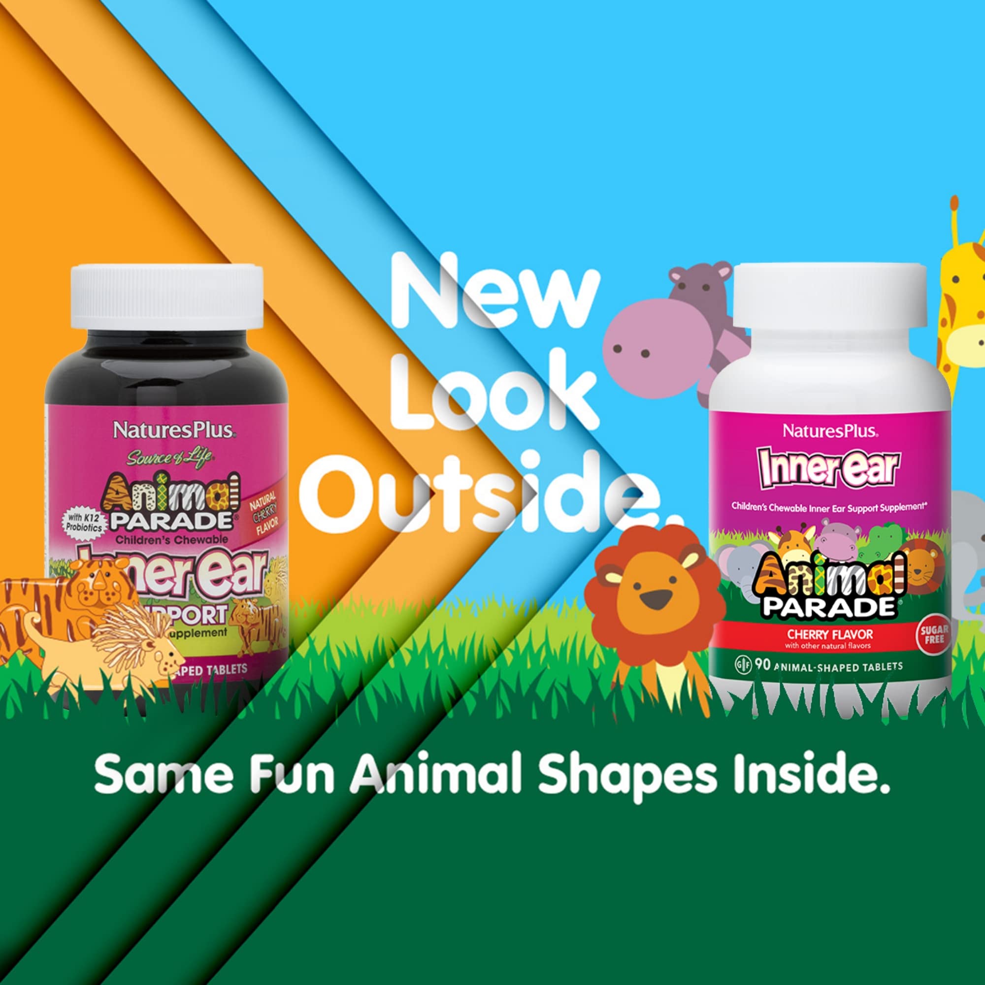 NaturesPlus Animal Parade, tablettes ours — goût cerise naturelle, plébiscité par les enfants.