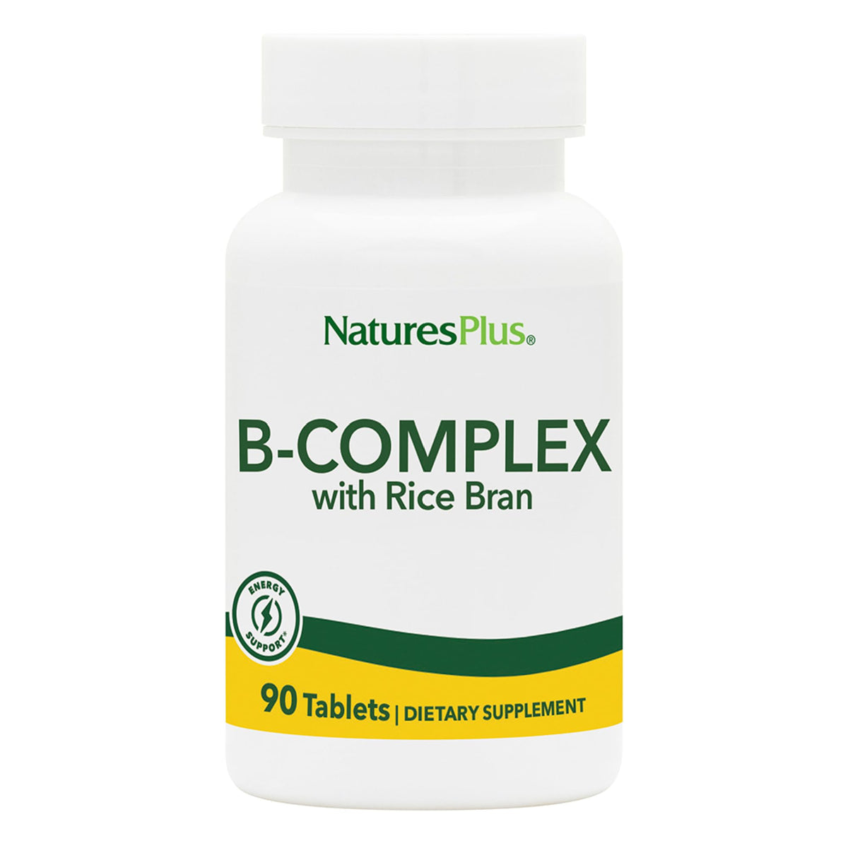 NaturesPlus B-Complex avec son de riz – bouteille, soutien quotidien possible.