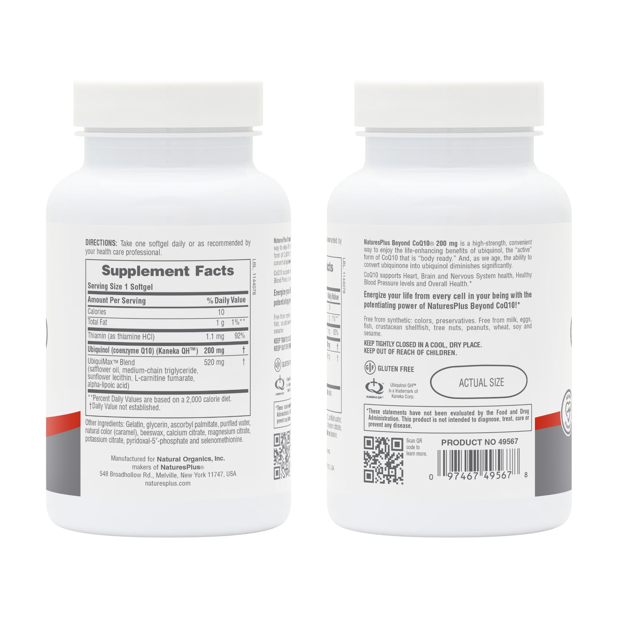 NaturesPlus Beyond CoQ10, routine quotidienne facilitée et soutien potentiel.