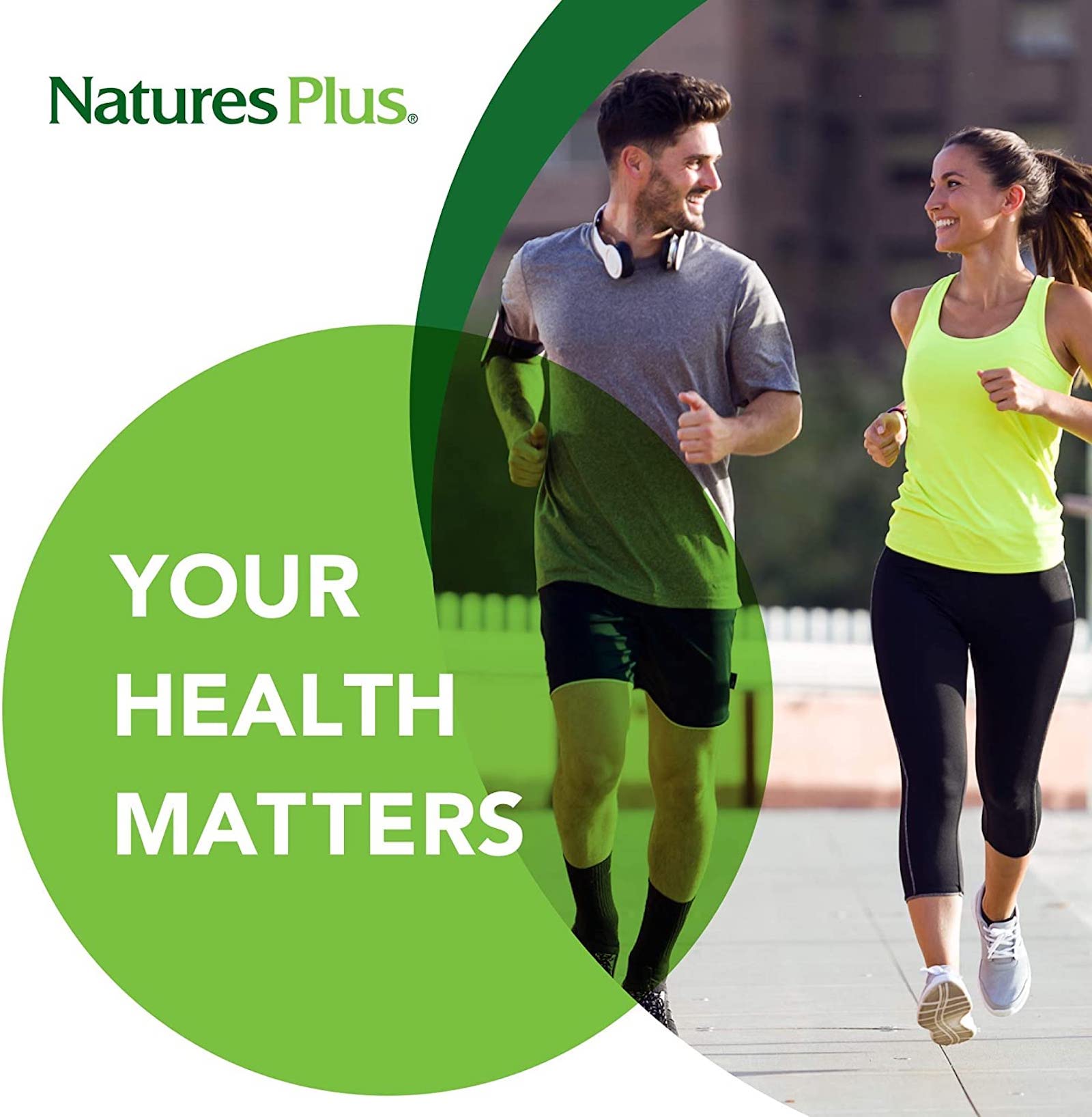 NaturesPlus Biotine 10 000 mcg, focus sur cheveux, peau et ongles.