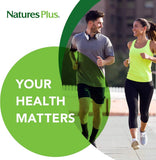 NaturesPlus Biotine 10 000 mcg, focus sur cheveux, peau et ongles.