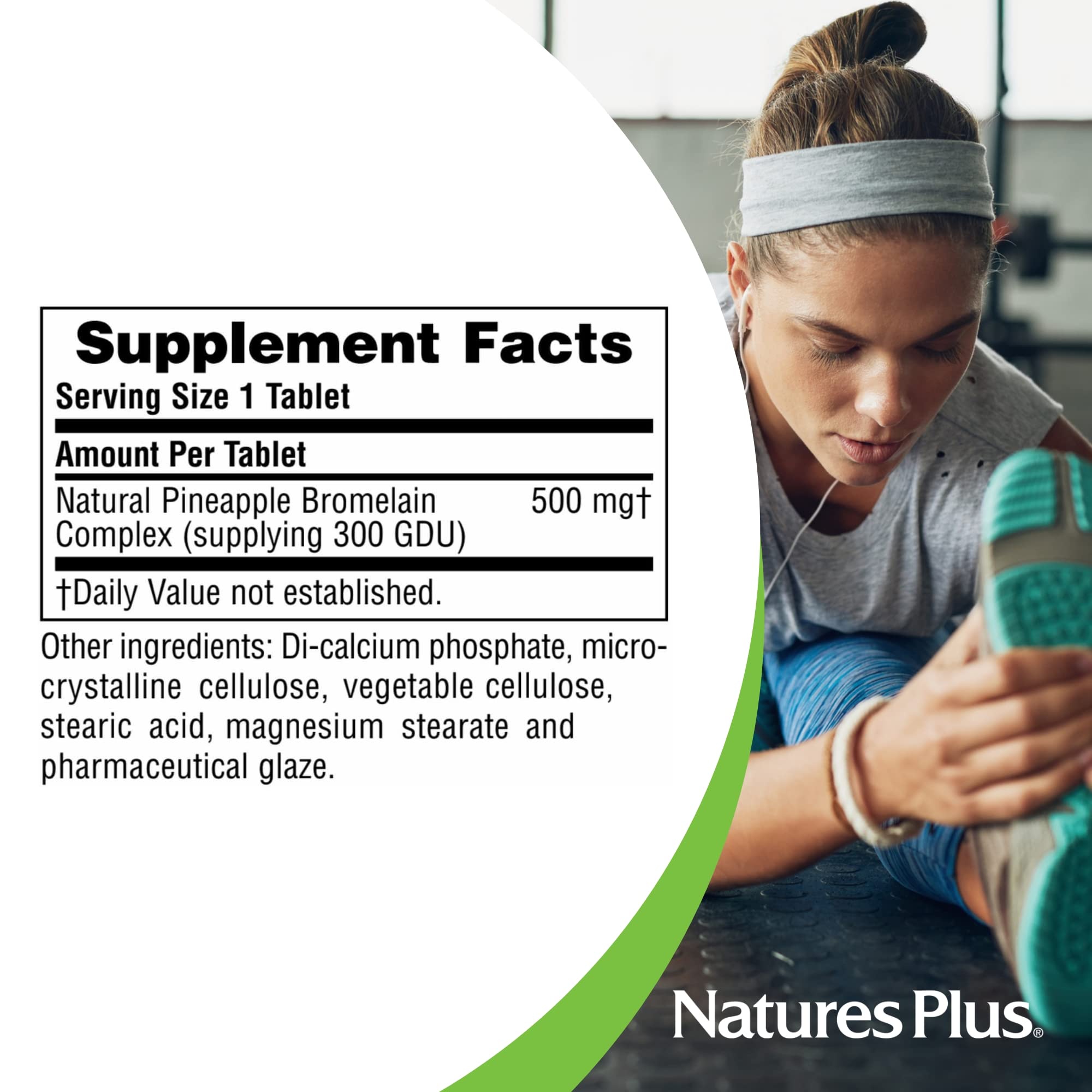 NaturesPlus Bromélaïne comprimés, potentiel soutien des articulations.