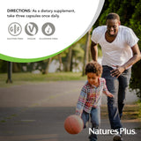 Plan rapproché des gélules NaturesPlus Cal/Mag Citrate, portion quotidienne pratique.