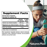 Étiquette claire sur NaturesPlus Cal/Mag Citrate, référence fiable.