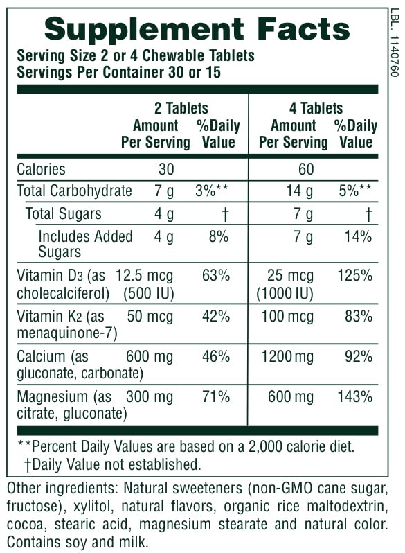 Boîte NaturesPlus Cal/Mag/Vit D3/K2 sur étagère