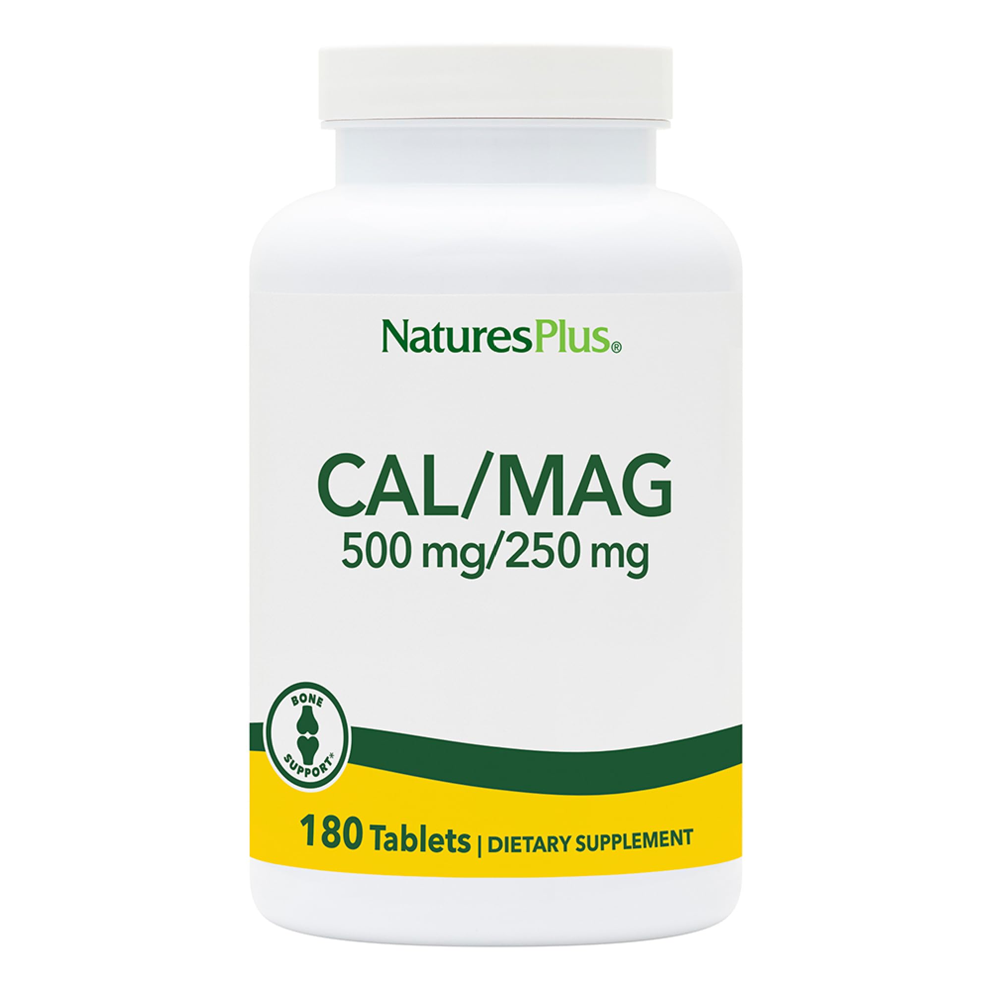 NaturesPlus Calcium-Magnésium – Bouteille: soutien énergétique potentiel et bien-être.