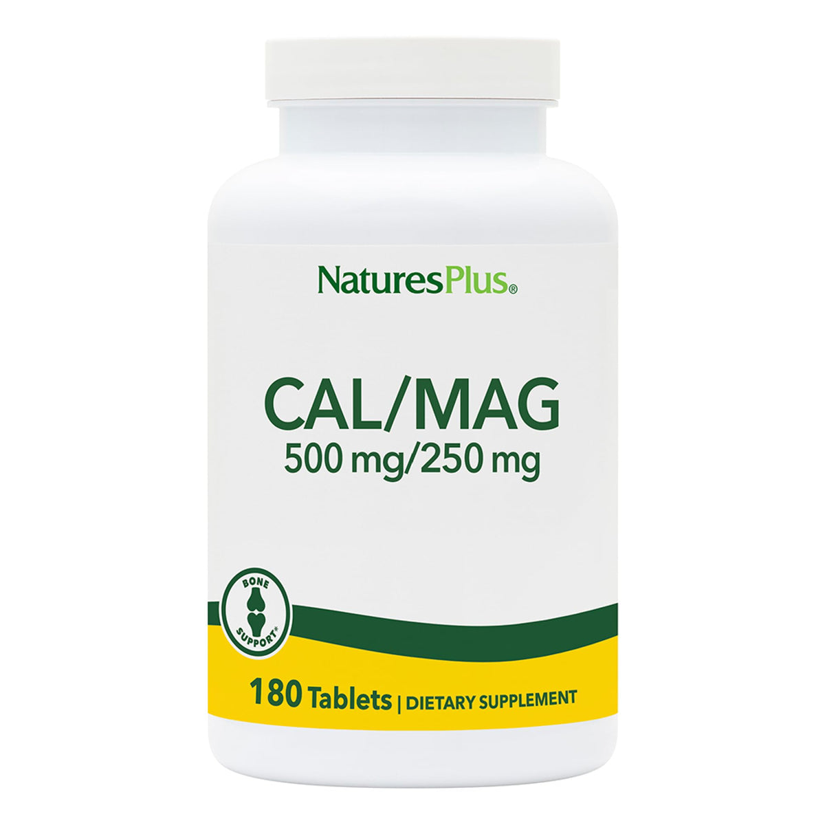 NaturesPlus Calcium-Magnésium – Bouteille: soutien énergétique potentiel et bien-être.