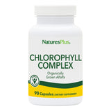 NaturesPlus Chlorophylle Complexe en capsules, flacon pratique pour un apport nutritionnel quotidien.