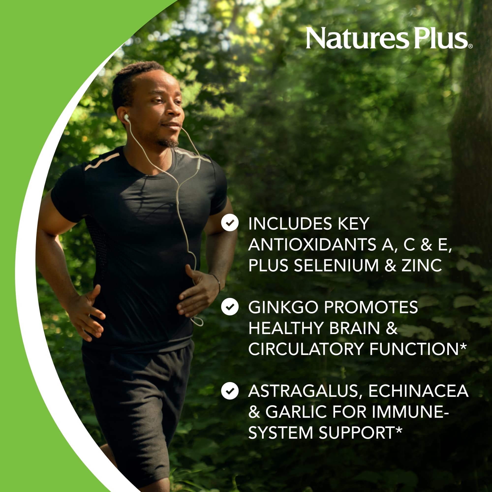 NaturesPlus Commando 2000 — étiquette claire avec ingrédients et conseils d'utilisation.