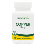 NaturesPlus Copper 3 mg, bouteille de tablettes, soutien bien-être au quotidien