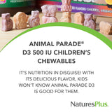 NaturesPlus D3 enfants 500 UI, formule végétarienne et sans gluten