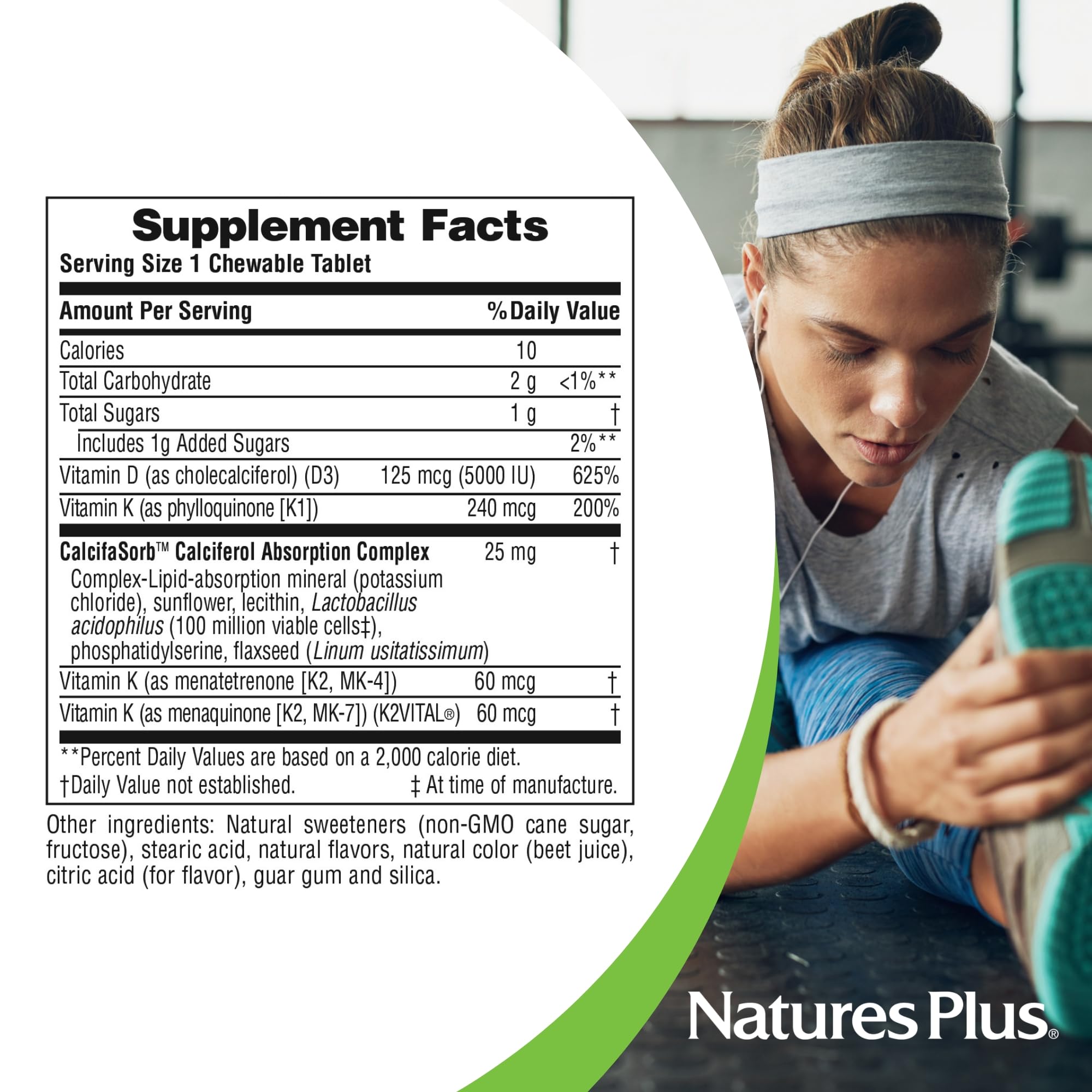 NaturesPlus D & K Complex — vitamine D et immunité associée, utilisation régulière