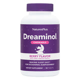 NaturesPlus Dreaminol Chewable, bouteille, favorise une routine nocturne détendue et agréable.
