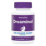 NaturesPlus Dreaminol Tri-Phase Sommeil, bouteille, peut soutenir un cycle de sommeil plus reposant.