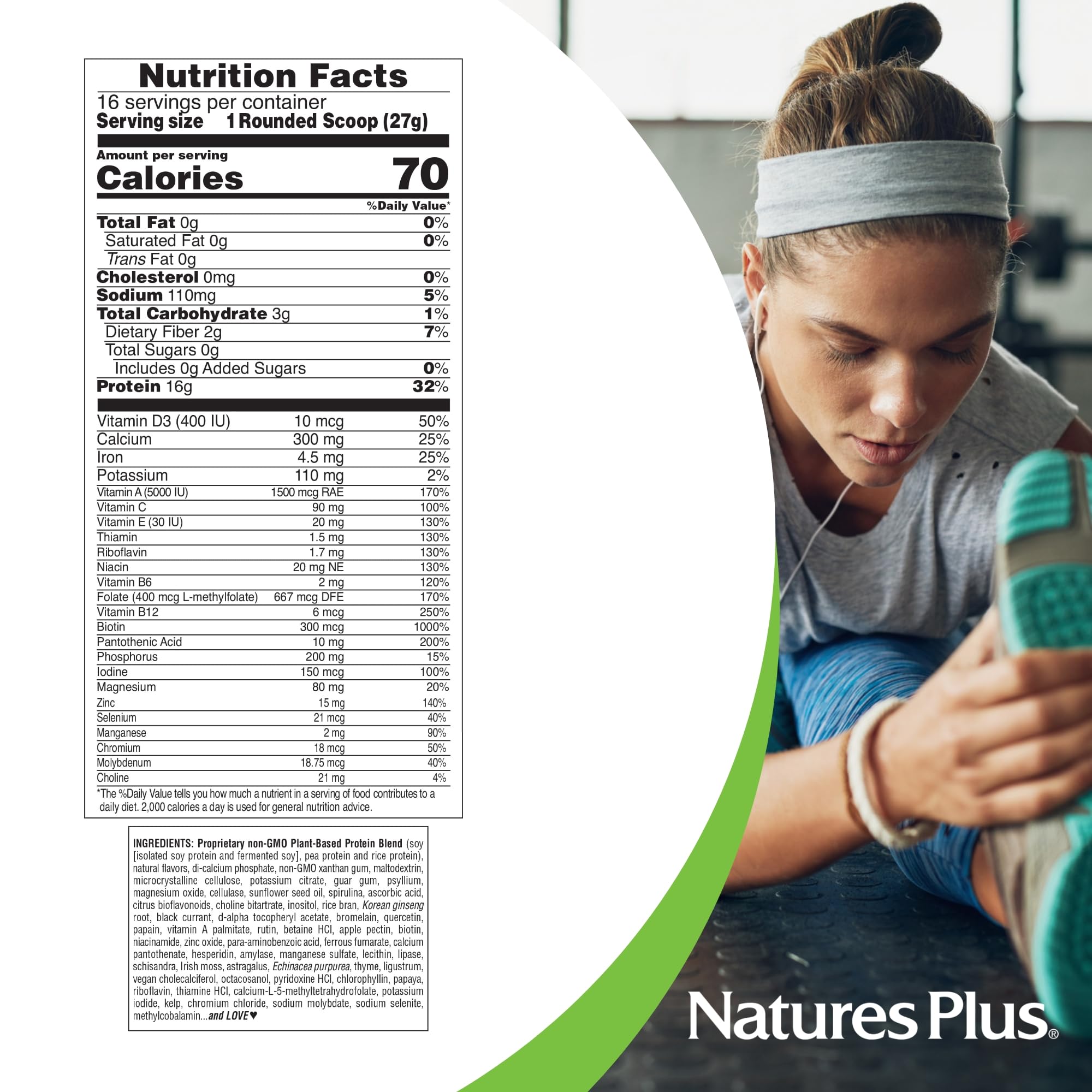 NaturesPlus Energy Shake faible en glucides, idéal pour le régime keto.