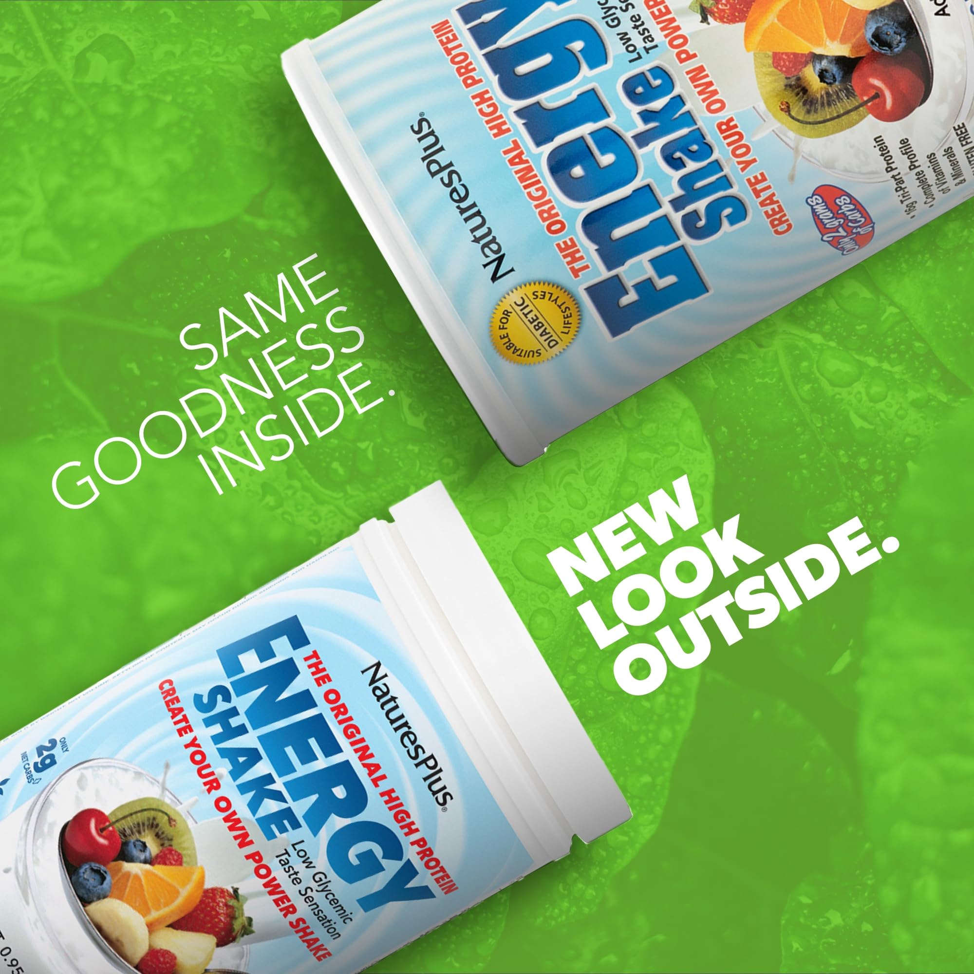 NaturesPlus Energy Shake mélange fruits et légumes pour un shake personnalisable.