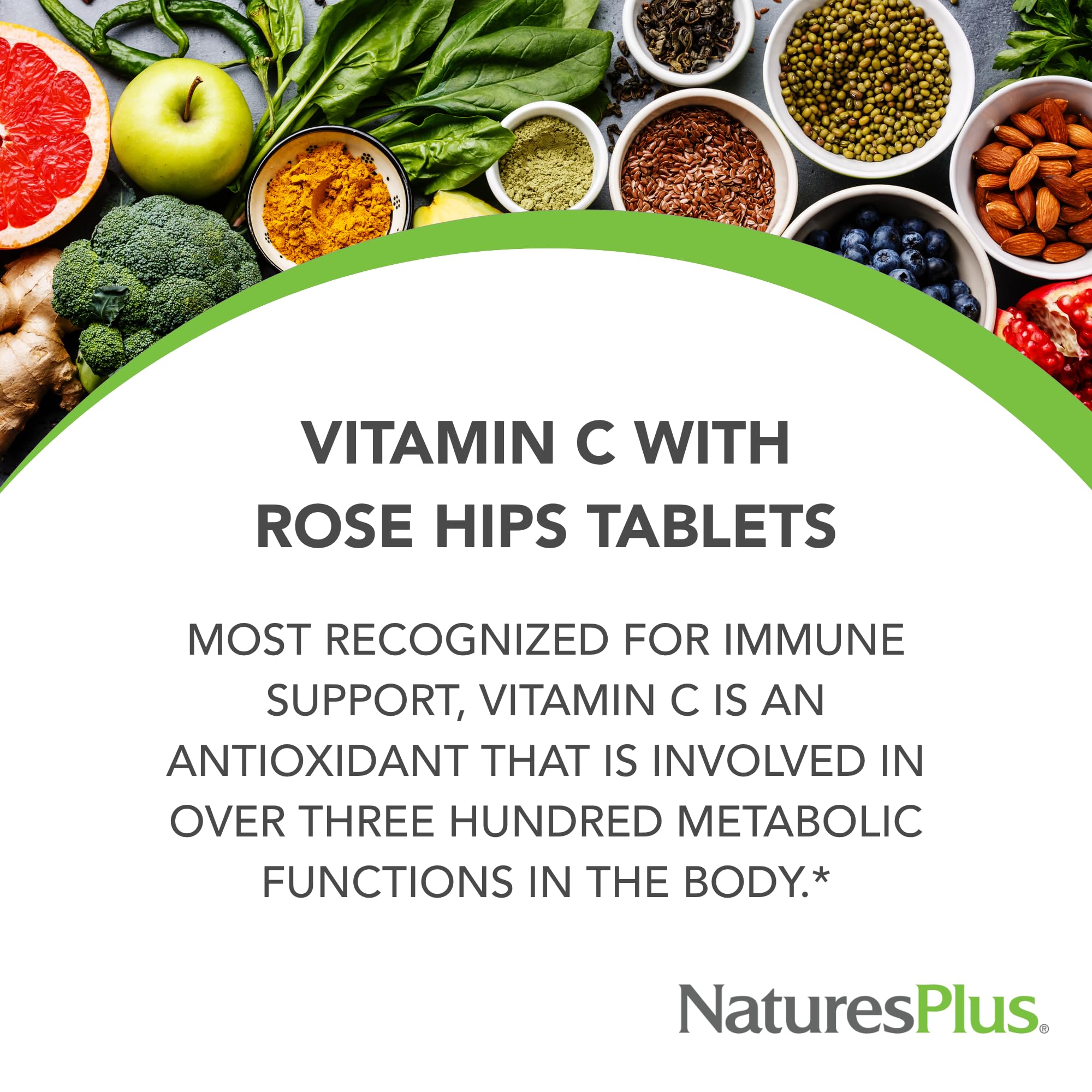 Étiquette NaturesPlus affichant les ingrédients et la formulation hypoallergénique.