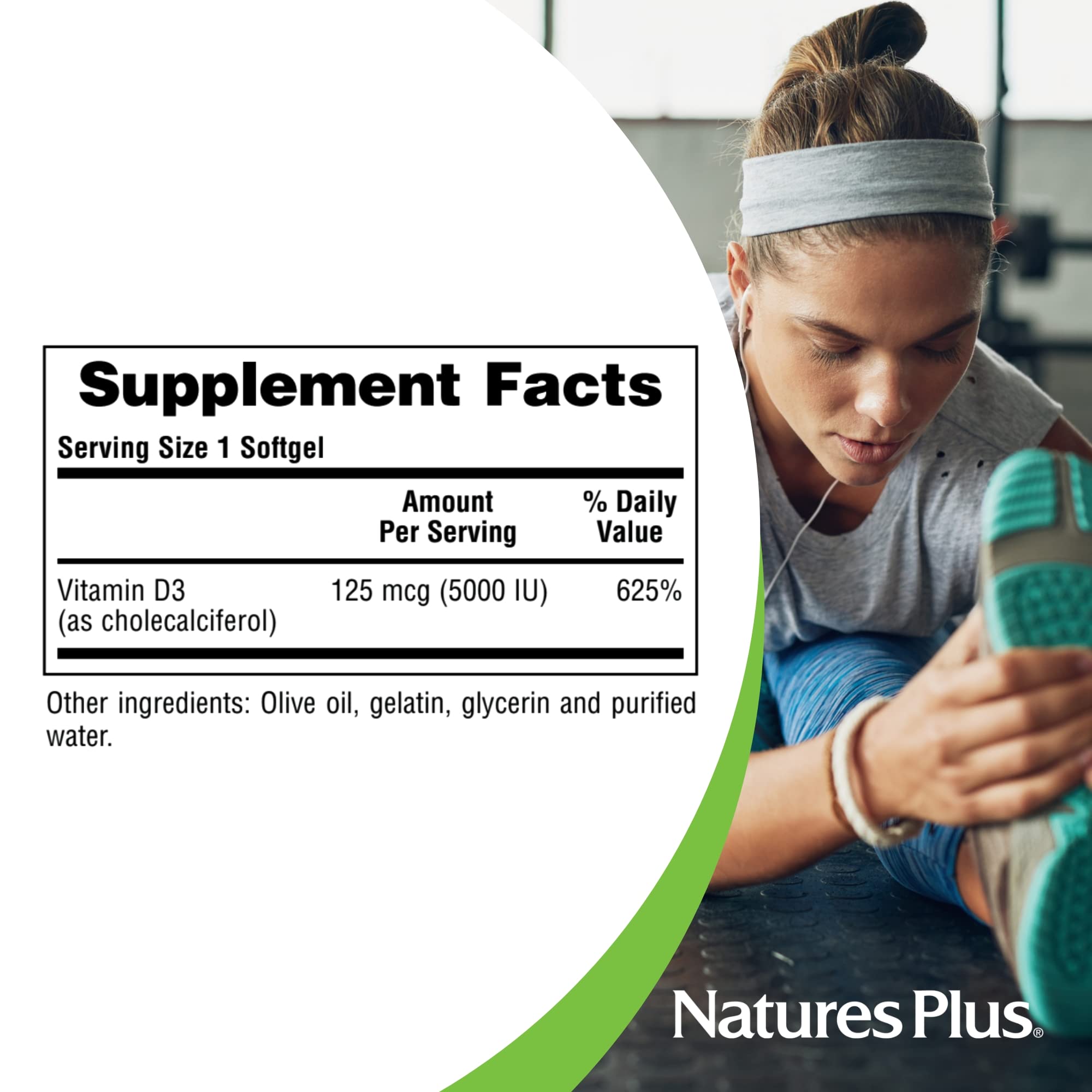 NaturesPlus gélules D3 prêtes à doser, facile à avaler.