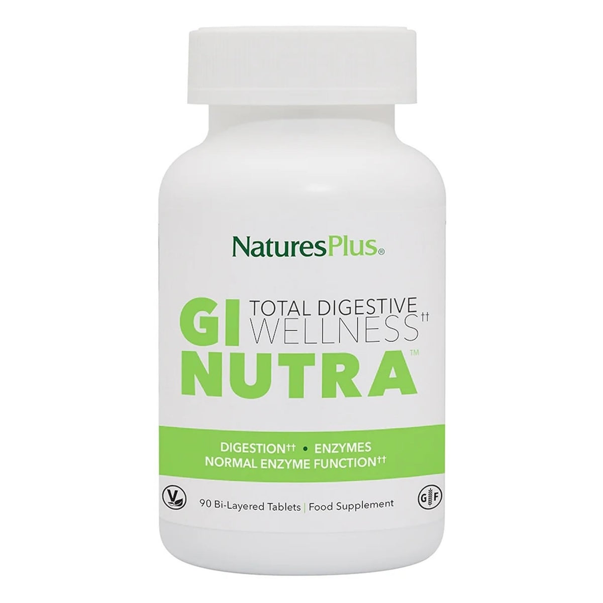 NaturesPlus GI Natural – bouteille de tablettes bi-couchees, confort digestif potentiel