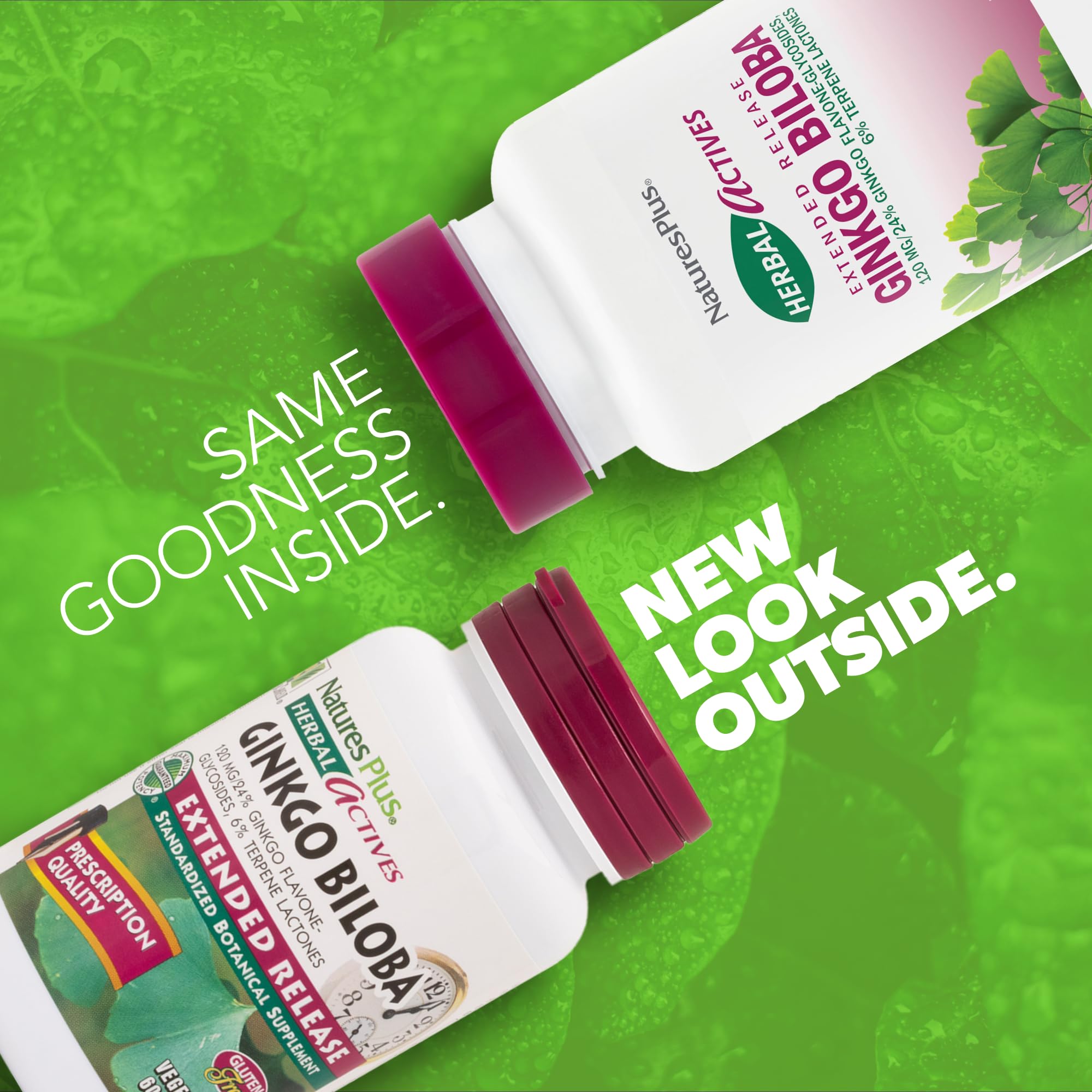 NaturesPlus Ginkgo Biloba, tablette concentration durable pour les journées actives.