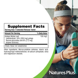 NaturesPlus Ginkgo Biloba, emballage pratique, prise quotidienne facile.