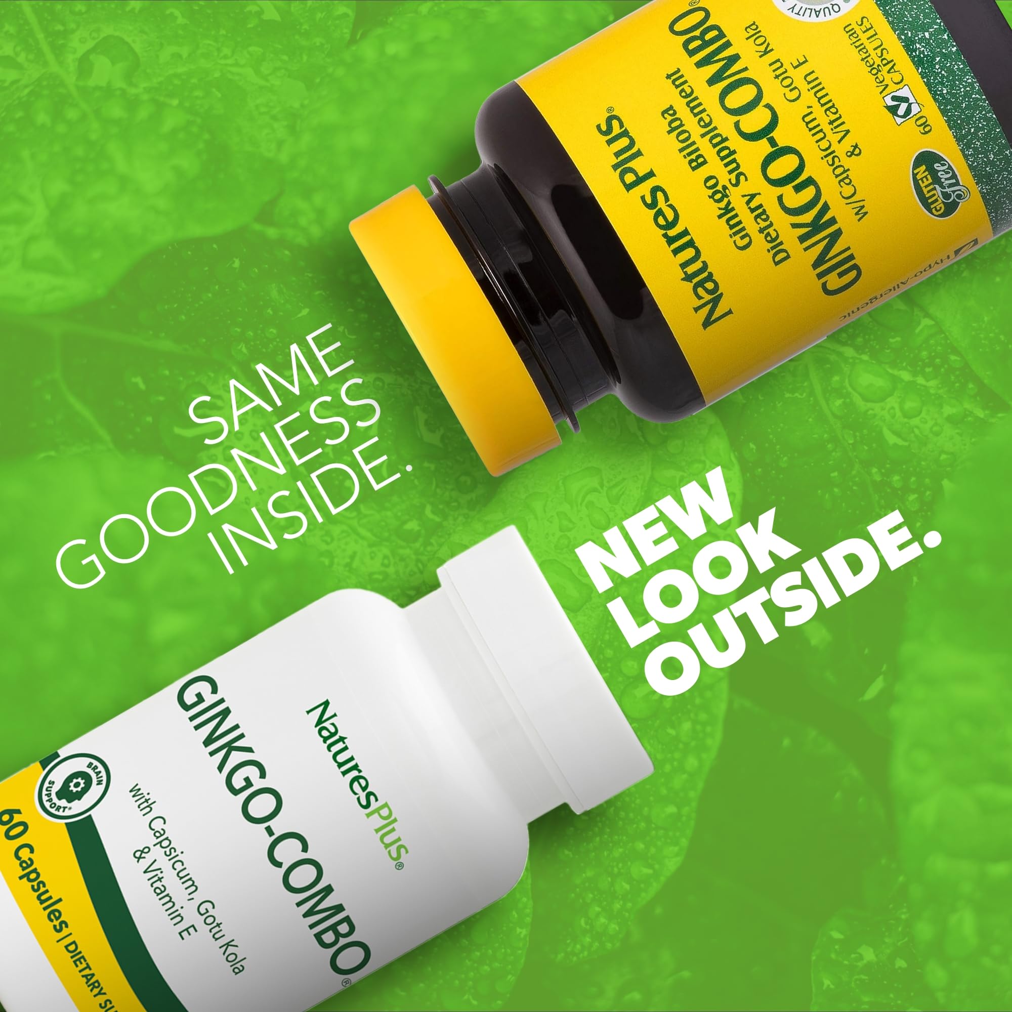 Ginkgo-Combo de NaturesPlus : capsules de haute concentration pour un soutien cognitif potentiel