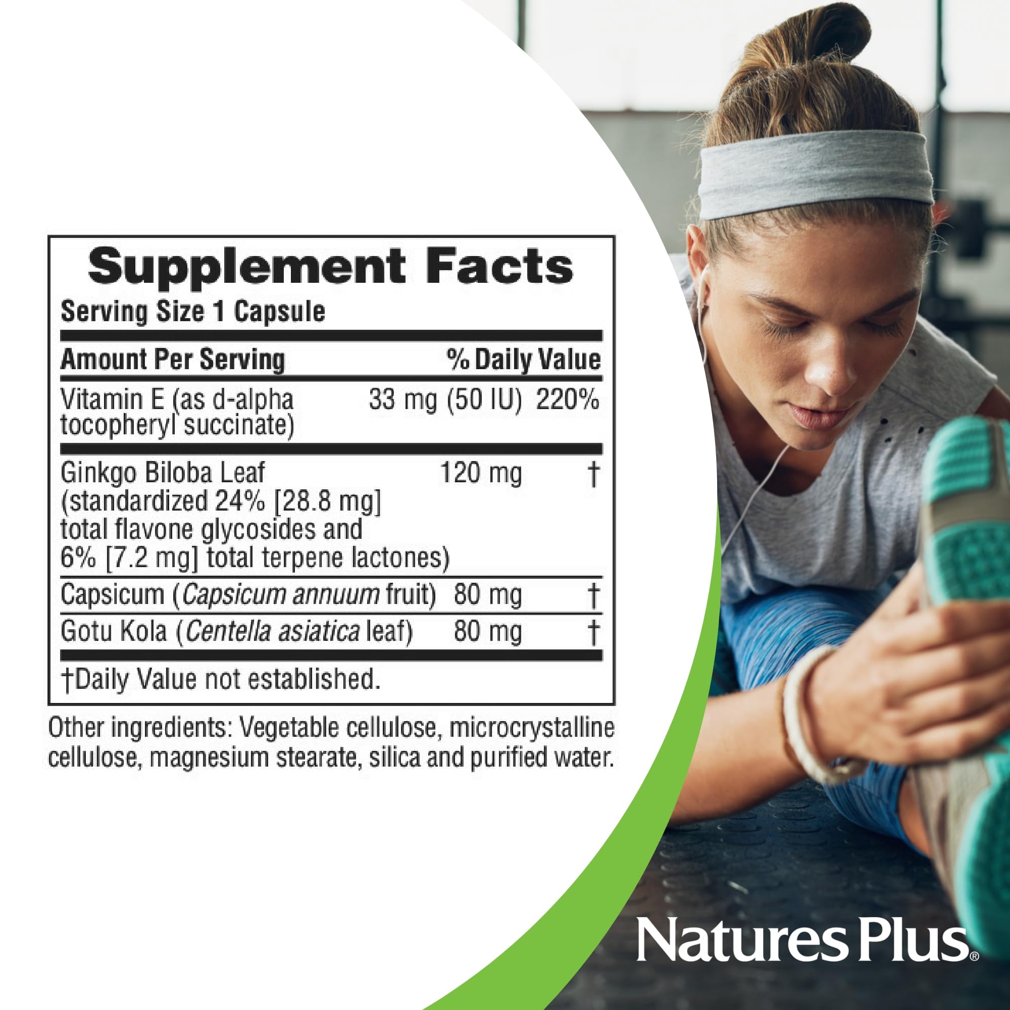 NaturesPlus Ginkgo-Combo : dose journalière facile à suivre pour votre routine