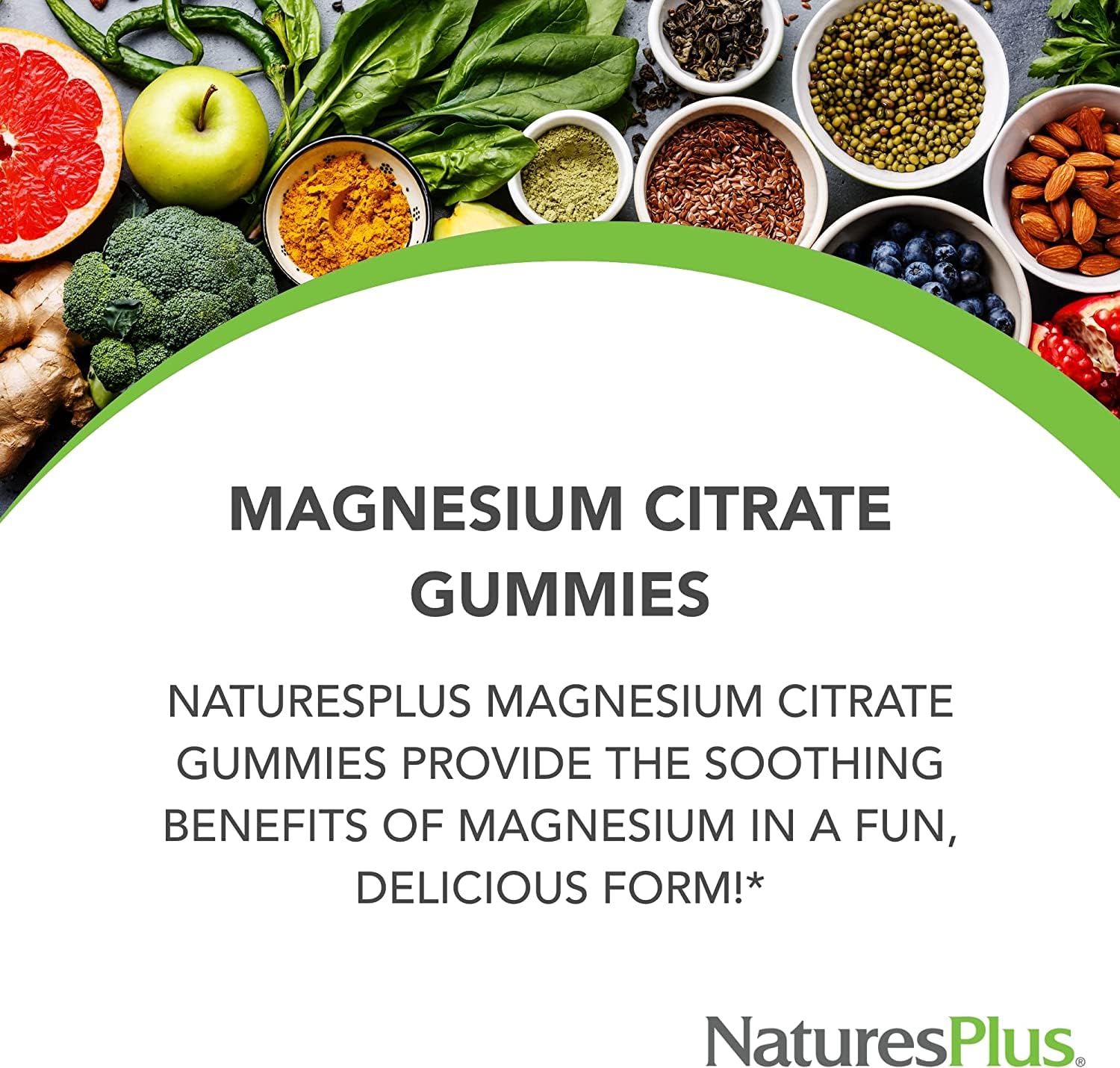 Étiquette NaturesPlus indiquant la formule magnésium citrate framboise.