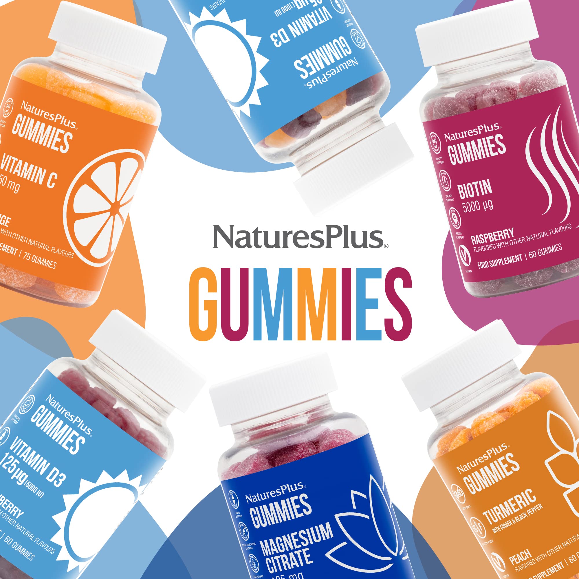 Gommes véganes sans allergènes courants, sans gluten et sans OGM.