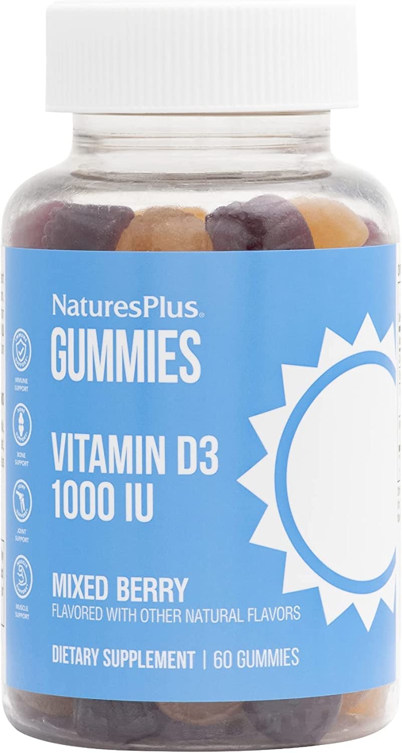 NaturesPlus D3 1000 UI – boîte pratique pour une supplémentation quotidienne.