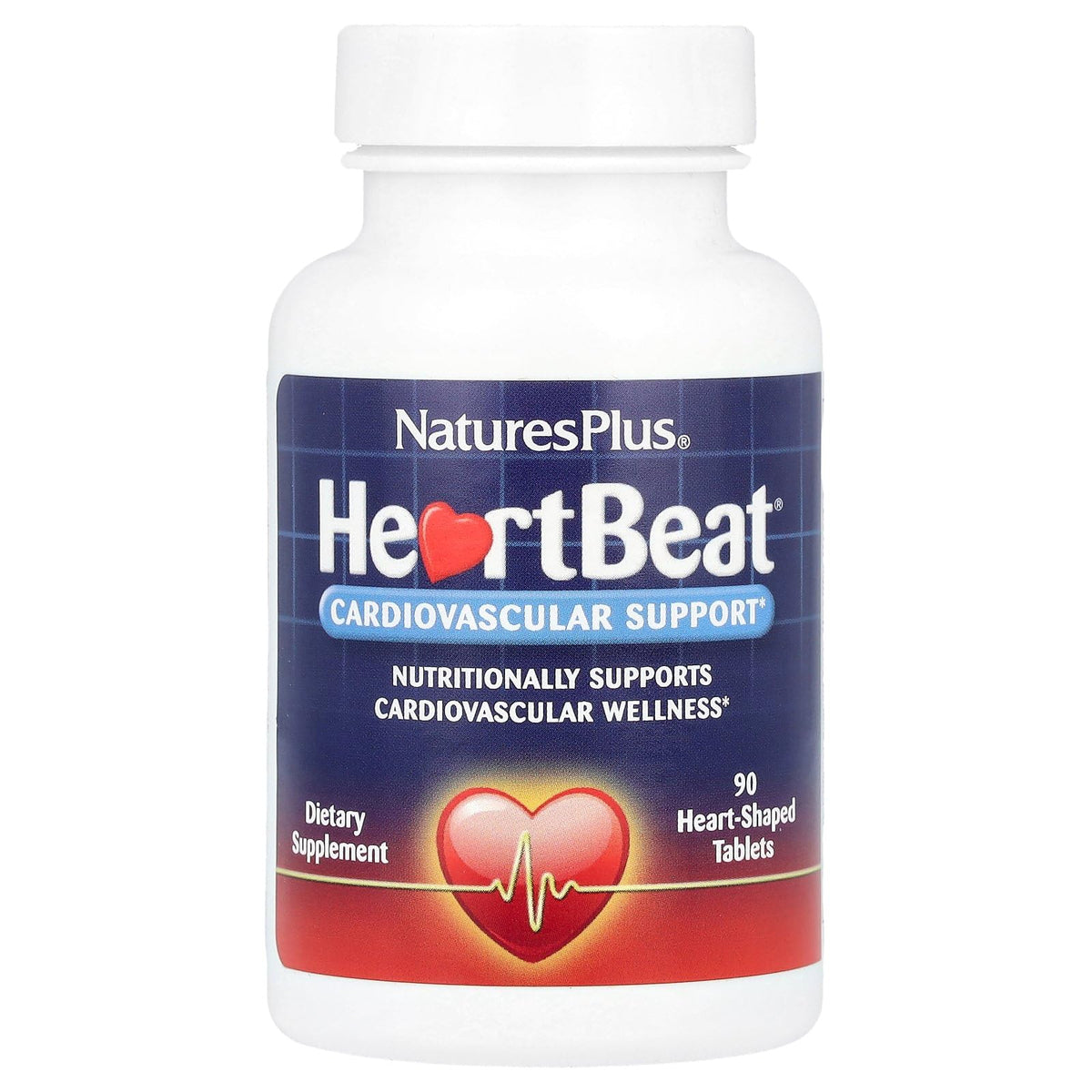 NaturesPlus Heartbeat – tablettes dans une bouteille, soutien nutritionnel quotidien.