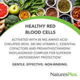 NaturesPlus Hema-Plex Fer gélules vegan faciles à avaler et rapides