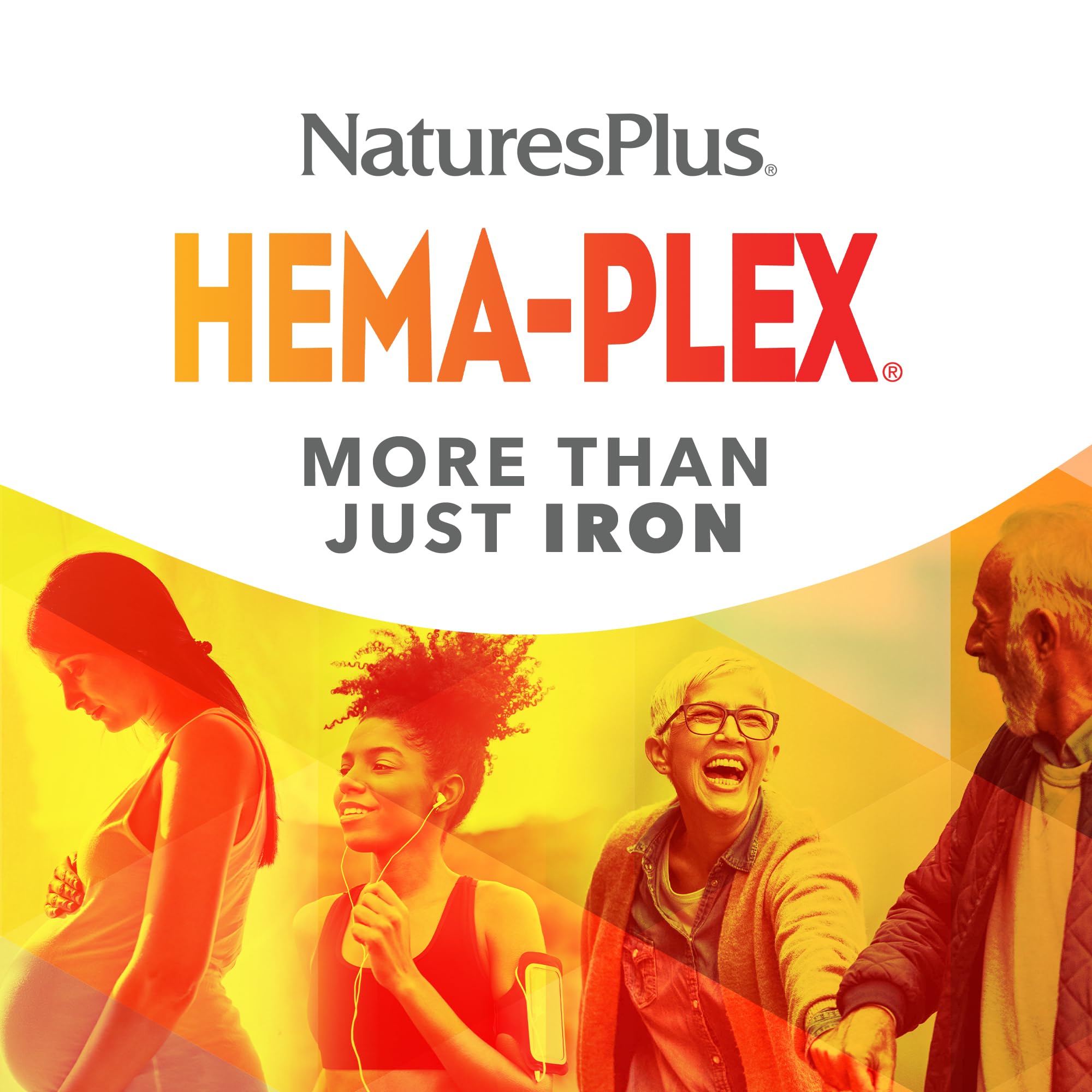 NaturesPlus Hema-Plex fer, fabrication conforme cGMP et NSF pour la traçabilité.