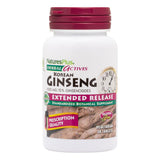 NaturesPlus Herbal Actives Ginseng bouteille ouverte, énergie durable possible au quotidien.