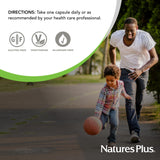 Gugulipid NaturesPlus, emballage avec certifications cGMP et NSF, assurance qualité.