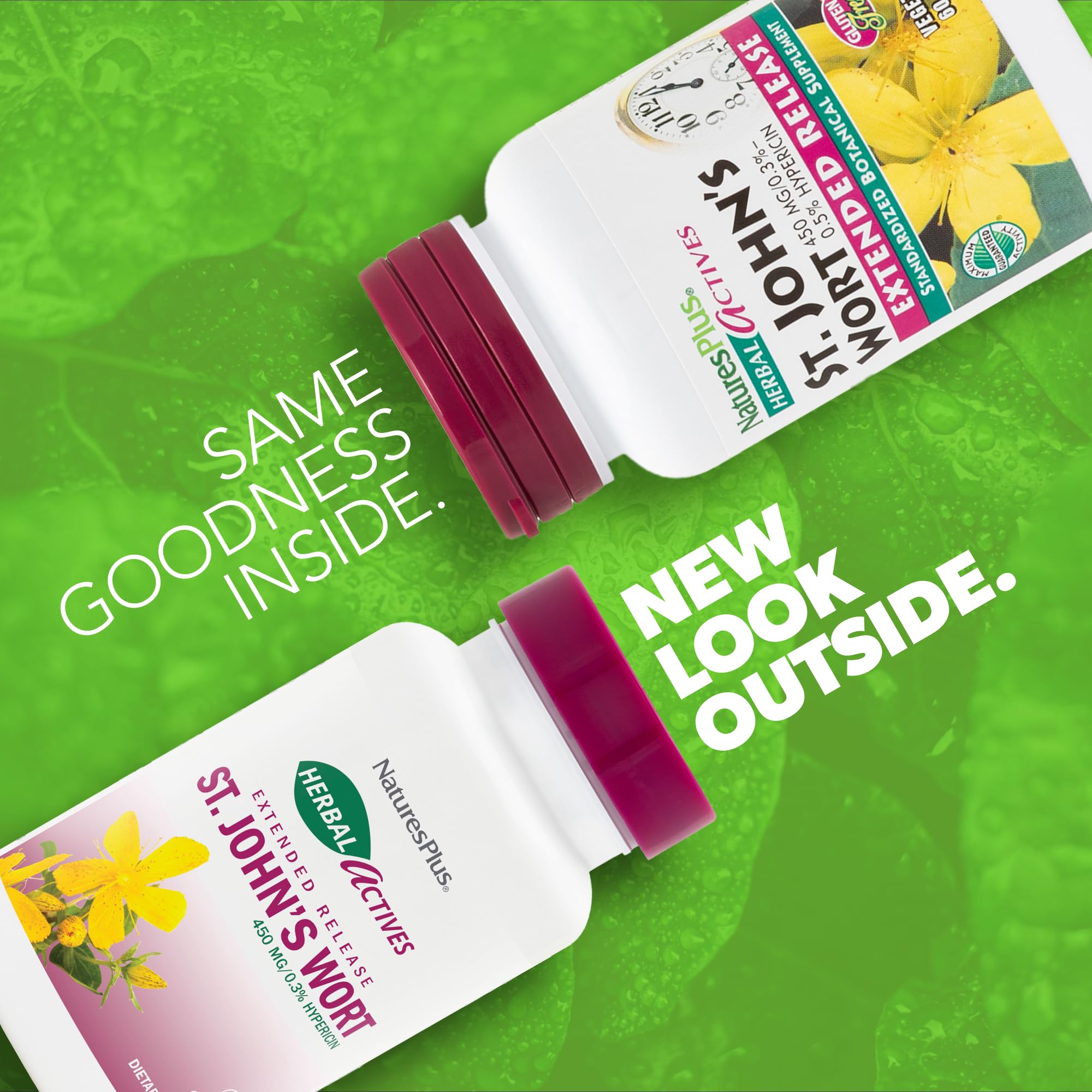 NaturesPlus Millepertuis, comprimés pour un équilibre émotionnel et un repos naturel