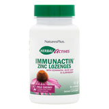 NaturesPlus ImmunActin Zinc Lozenges flacon Wild Cherry pour soutenir les défenses naturelles.